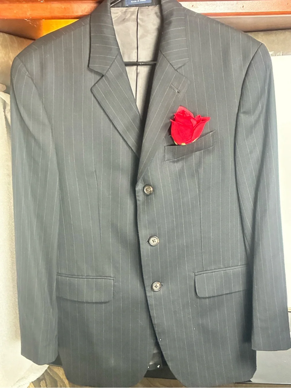 Ralph Lauren Charcoal Pinstripe Blazer